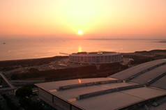 幕張に沈む夕日 