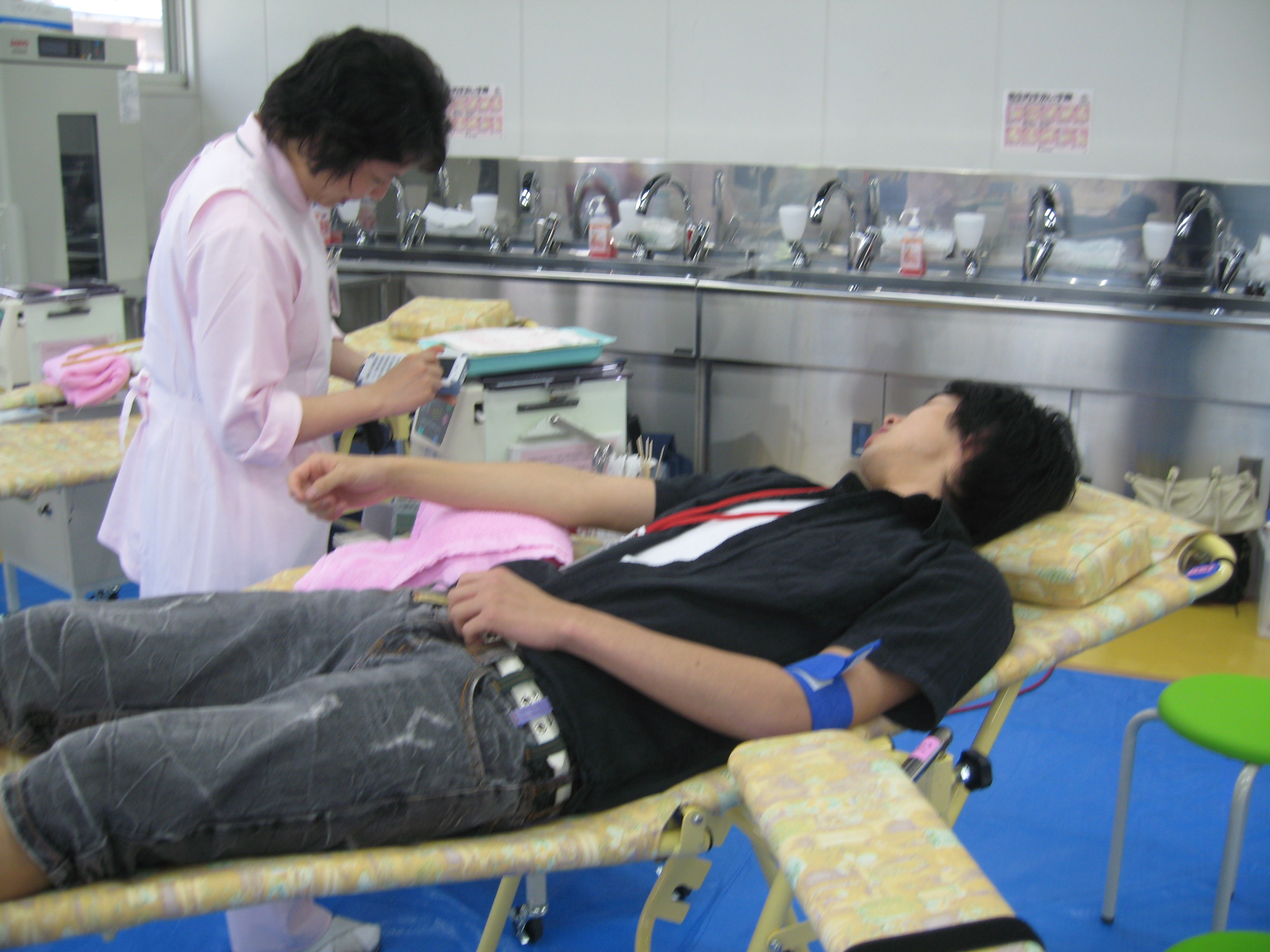 採血の様子