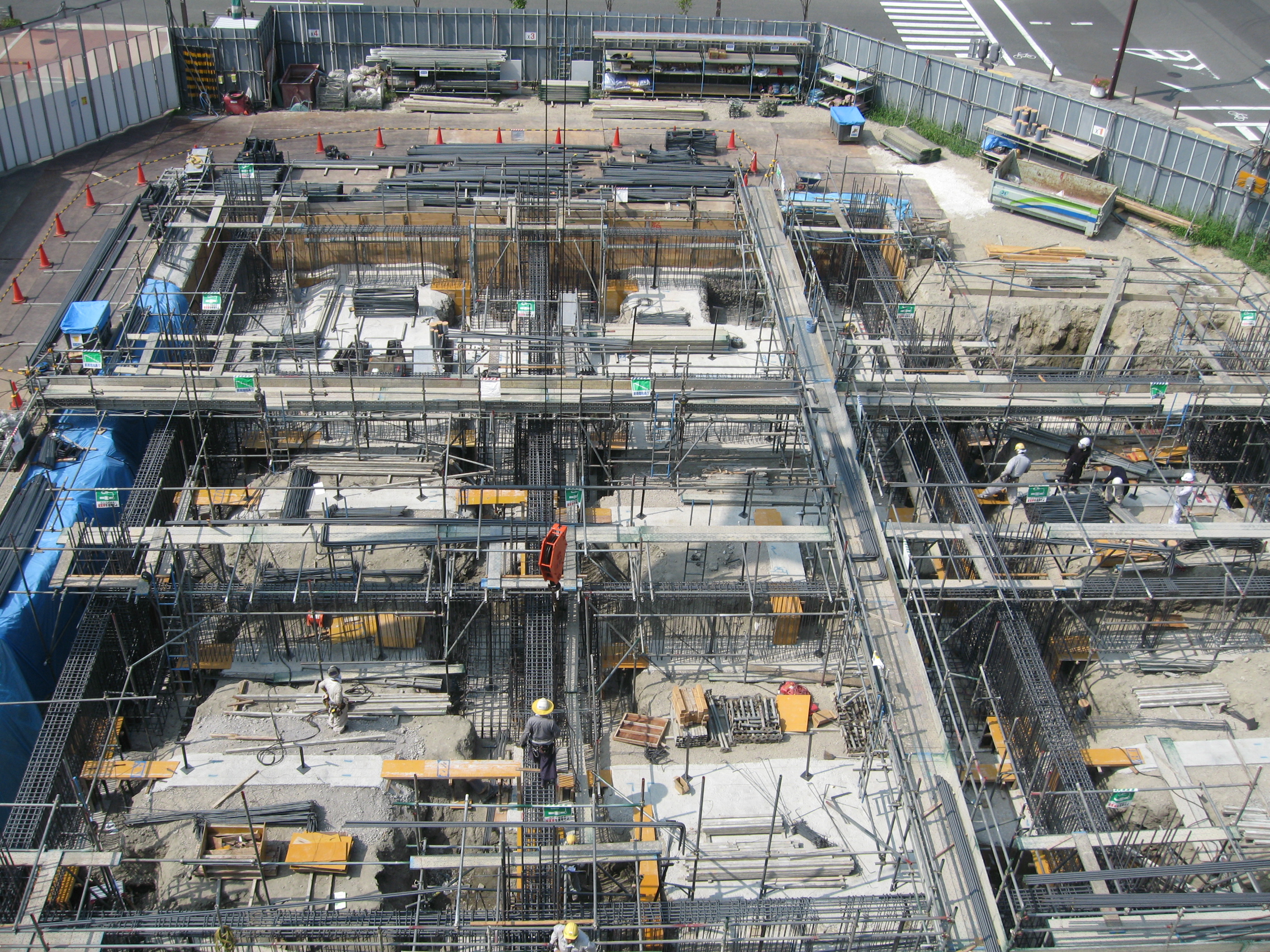 新しく建設中の看護学科棟 建築風景