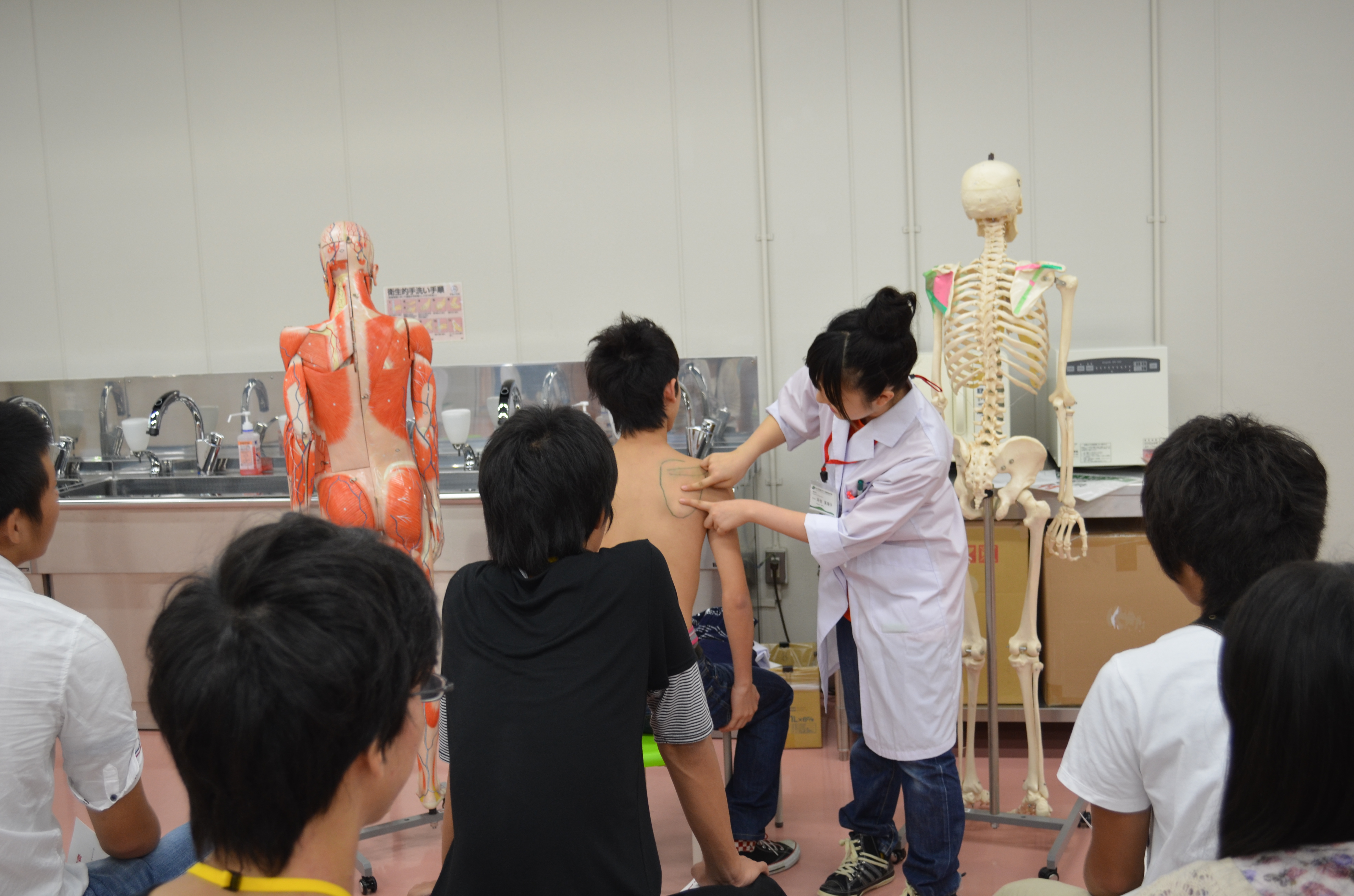 鍼灸学科学生スタッフによる 実技体験