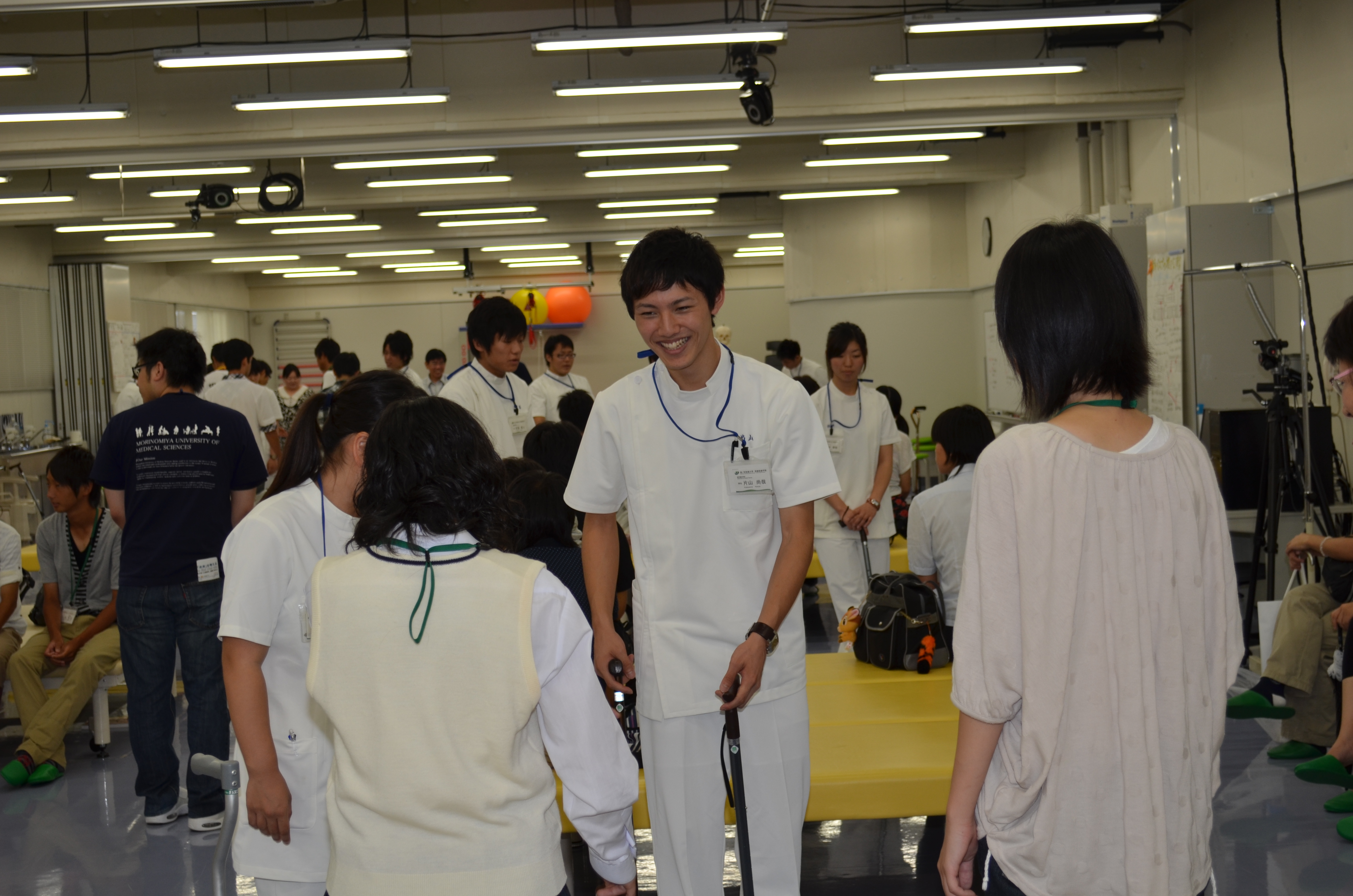 理学療法学科学生スタッフによる 実技体験